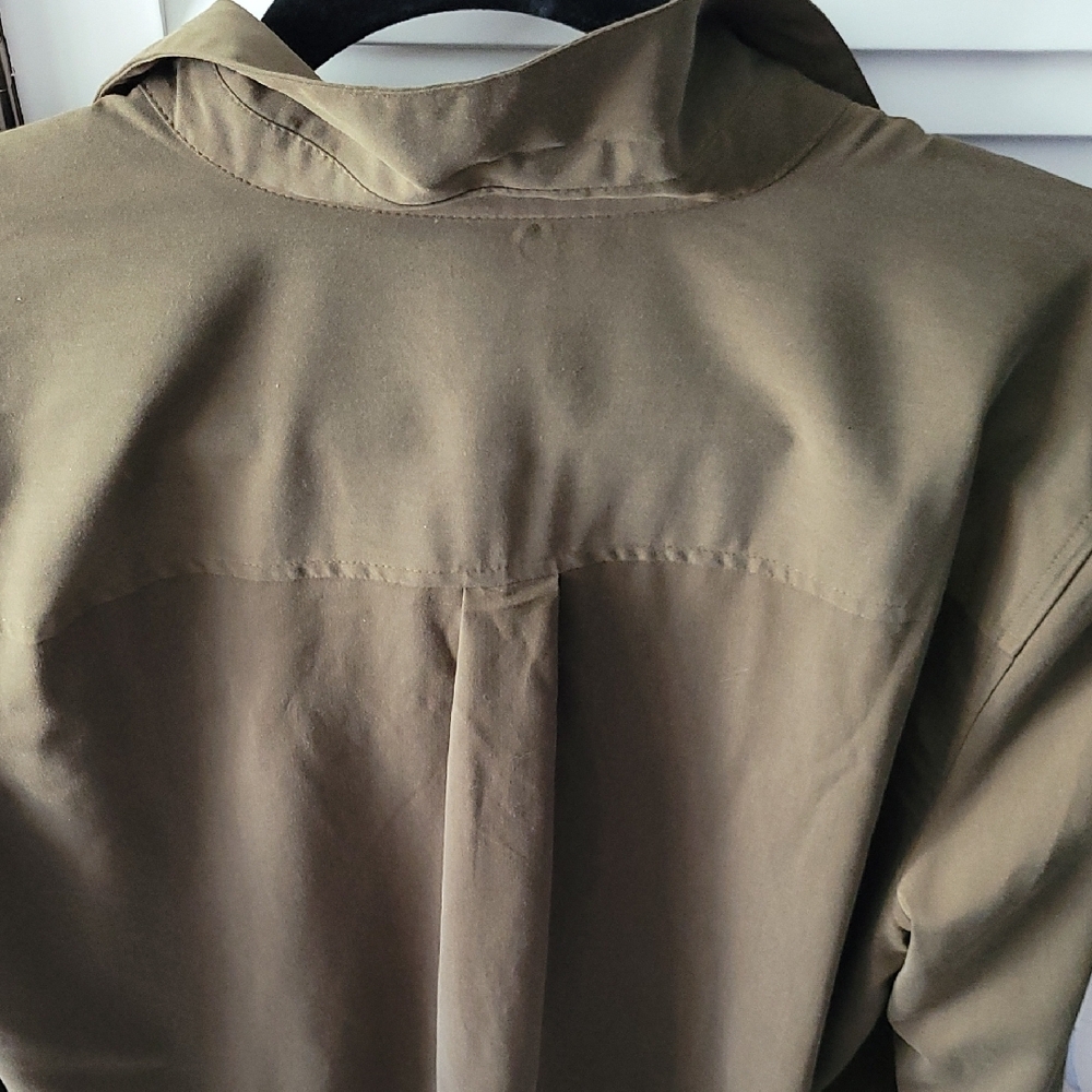 Chico's Olive Green Button Down Shirt 3=16/XL - Picture 7 of 12